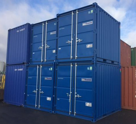 Mini Shipping containers stacked 2 high